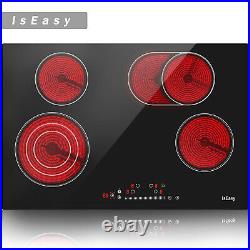 30 Drop-in Electric Radiant Ceramic Cooktop, 4 Burner, Touch Control, Child Lock