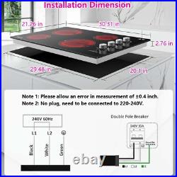 30 Electric Ceramic Cooktop 4 Burner Built-In Radiant Stove Knob Control ETL 30 Electric Ceramic Cooktop 4 Burner Built-In Radiant Stove Knob Control ETL