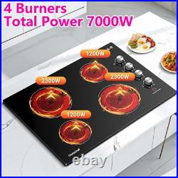 30 Electric Ceramic Cooktop 4 Burner Built-In Radiant Stove Knob Control ETL 30 Electric Ceramic Cooktop 4 Burner Built-In Radiant Stove Knob Control ETL