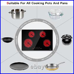 30 Electric Ceramic Cooktop 4 Burner Drop-in Touch Control Timer Child Lock Hob