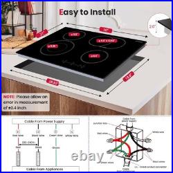 30 Electric Cooktop 4 Burner 240V Sensor Touch Control Ceramic Glass Cooktop