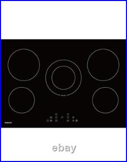 30 Electric Cooktop 5 Burners, 9000W Drop-In Stove Top, Gloss Black