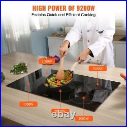 30'' Electric Cooktop 5 Burners Built-in Magnetic Cooktop 9200W 9 Heating Level