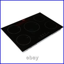 30'' Electric Cooktop 5 Burners Built-in Magnetic Cooktop 9200W 9 Heating Level