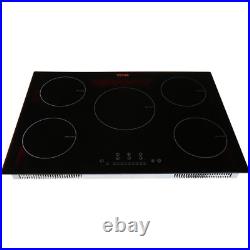30'' Electric Cooktop 5 Burners Built-in Magnetic Cooktop 9200W 9 Heating Level
