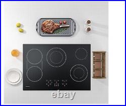 30 Electric Induction Cooktop Ceramic Glass Stove 5 Burners Touch Control NEW