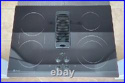 30 GE Profile Electric Downdraft Cooktop Radiant Ceramic Glass Black JP989BK1BB