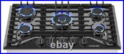 30 Gas Cooktop 5 Sealed Burner? 120V AC Plug-in Stovetop NG/LPG Convertible CSA