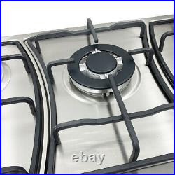 30'' Gas Cooktop Stove Stainless Steel NG& LPG Cook Top Hob Cooker 5 Burners US