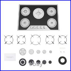 30 Gas Cooktop Stove Top 5 Burners LPG/NG Dual Fuel Stainless Steel Built-In