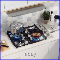 30 Gas Cooktop with 4 Sealed Burners ABS Knobs Cast Iron Grates Easy Cleaning
