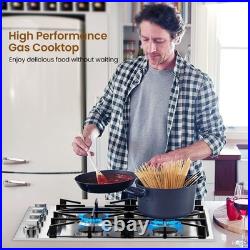 30 Gas Cooktop with 4 Sealed Burners ABS Knobs Cast Iron Grates Easy Cleaning