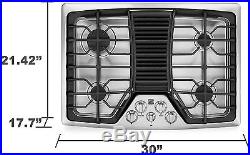 30 Gas Downdraft Cooktop Stainless Steel
