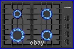 30 In. Gas Cooktop 4 Sabaf Sealed Burners Heavy Duty withZinc Alloy Knobs NG/LPG