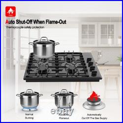 30 In. Gas Cooktop 4 Sabaf Sealed Burners Heavy Duty withZinc Alloy Knobs NG/LPG