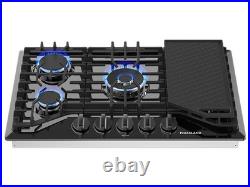 30 In. Gas Cooktop with Griddle 5 Burners Gas Stovetop 120V NG/LPG CSA Certified
