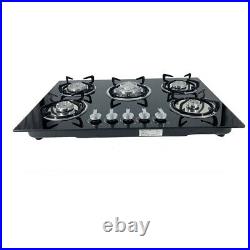 30 Inch 5 Burners Built-In Stove Top Gas Cooktop Kitchen NG/LPG Gas Cooking