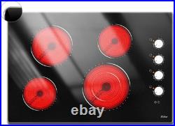 30 Inch Cooktop 4 Burners Built-In Electric Stove Glass Protection 6700W