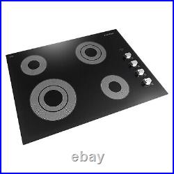 30 Inch Electric Ceramic Glass Cooktop 4 Surface Burners, Knobs (OPEN BOX)