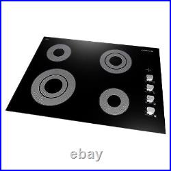 30 Inch Electric Ceramic Glass Cooktop 4 Surface Burners, Knobs (OPEN BOX)