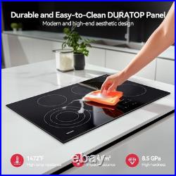 30 Inch Electric Cooktop 4 Burners with Child Safety Lock & Timer 240V NO Plug