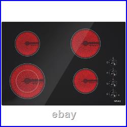 30 Inch Electric Cooktop, Built-In with 4 Elements 7000W, Timer Digital Display