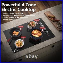 30 Inch Electric Cooktop, Built-In with 4 Elements 7000W with ETL Safety Certifi