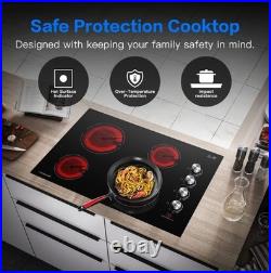 30 Inch Electric Cooktop, Built-In with 4 Elements 7000W with ETL Safety Certifi