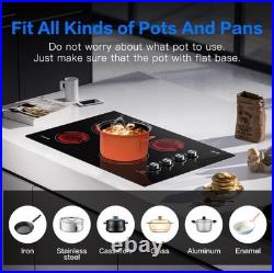 30 Inch Electric Cooktop, Built-In with 4 Elements 7000W with ETL Safety Certifi