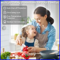 30 Inch Electric Cooktop, Built-in 5 Burner Electric Stovetop 6800W, 30 Glass