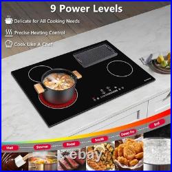 30 Inch Electric Cooktop, Built-in 5 Burner Electric Stovetop 6800W, 30 Glass