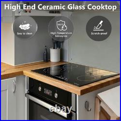 30 Inch Electric Cooktop, Built-in 5 Burner Electric Stovetop 6800W, 30 Glass