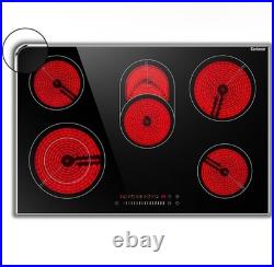 30 Inch Electric Cooktop, Built-in 5 Burner Electric Stovetop 8400W, 30 Ceramic 30 Inch Electric Cooktop, Built-in 5 Burner Electric Stovetop 8400W, 30 Ceramic