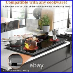 30 Inch Electric Cooktop, Built-in 5 Burner Electric Stovetop 8400W, 30 Ceramic 30 Inch Electric Cooktop, Built-in 5 Burner Electric Stovetop 8400W, 30 Ceramic