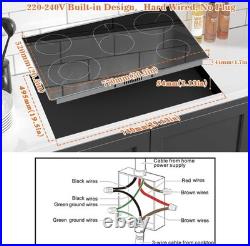30 Inch Electric Cooktop, Built-in 5 Burner Electric Stovetop 8400W, 30 Ceramic 30 Inch Electric Cooktop, Built-in 5 Burner Electric Stovetop 8400W, 30 Ceramic