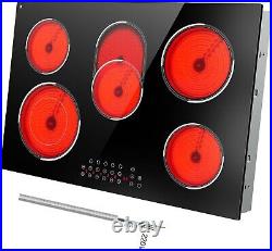 30 Inch Electric Cooktop, Built-in 5 Burner Electric Stovetop 8400W, 30 Glass 30 Inch Electric Cooktop, Built-in 5 Burner Electric Stovetop 8400W, 30 Glass
