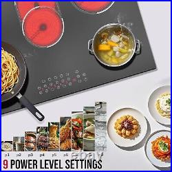 30 Inch Electric Cooktop, Built-in 5 Burner Electric Stovetop 8400W, 30 Glass 30 Inch Electric Cooktop, Built-in 5 Burner Electric Stovetop 8400W, 30 Glass
