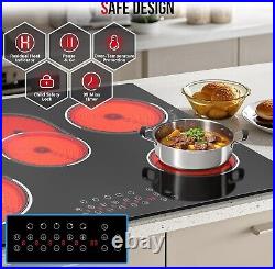 30 Inch Electric Cooktop, Built-in 5 Burner Electric Stovetop 8400W, 30 Glass 30 Inch Electric Cooktop, Built-in 5 Burner Electric Stovetop 8400W, 30 Glass