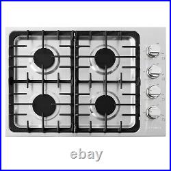 30 Inch Gas Cooktop 4 Sealed Burners, Metal Knobs, Stainless Steel (open Box)