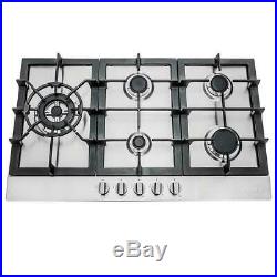 30 Inch Gas Cooktop 5 Burner, Metal Knobs, Stainless Steel (open Box)