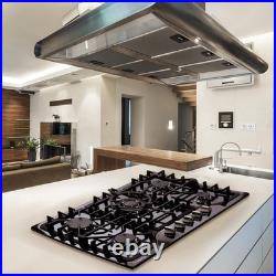 30 Inch Gas Cooktop, Built-In Stainless Steel Gas Stovetop 5 High Efficiency Bur