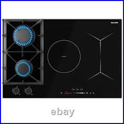 30 Inch Gas Cooktop Mix Induction Cooktop Combo with 5 Burners Built-in Hybri