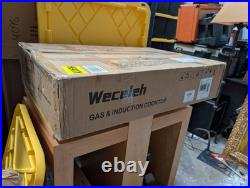 30 Inch Gas Cooktop Mix Induction Cooktop Combo with 5 Burners Built-in Hybri