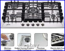 30 Inch Gas Cooktop, Sealed 5 Burners Gas Cooktop, Stainless Steel Gas Cooktop