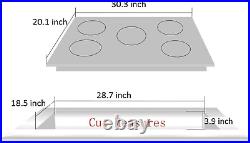 30 Inch Gas Cooktop Tempered Glass 5 Burners Stove Top Dual Fuel Gas Hob NG/LPG