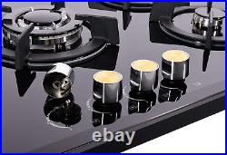 30 Inch Gas Cooktop Tempered Glass 5 Burners Stove Top Dual Fuel Gas Hob NG/LPG