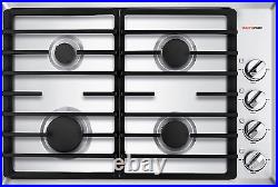 30 Inch Gas Cooktop, Thermomate Built in Gas Rangetop with 4 High Efficiency SAB