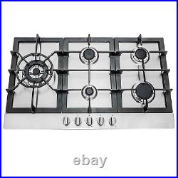 30 Inch Gas Stovetop 5 Sealed Burners, Metal Knobs, Stainless Steel (open Box)