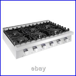 30 Inch Slide-in Gas Cooktop (OPEN BOX) 6 Sealed Burners, Stainless Steel