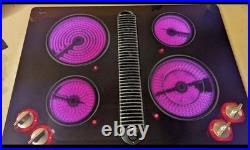 30 Jenn Air JED8430BDB 4 Burner Electric 240v Cooktop Downdraft Vent Black